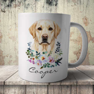 Caneca De Café Labrador Retriever em aquarela
