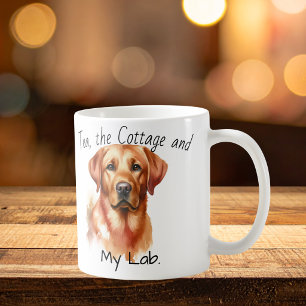 Caneca De Café Labrador Retriever Marrom Fofo personalizado