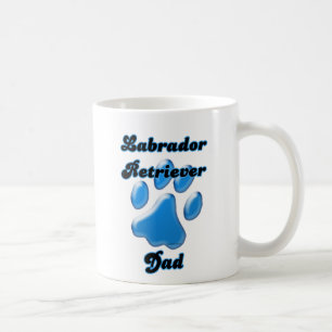 Caneca De Café Labrador Retriever Pai Blue Pawprint