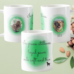 Caneca De Café Labrador Retriever Personalizado em Verde Pastel