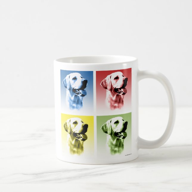 Caneca De Café Labrador Retriever Pop Art (Direita)