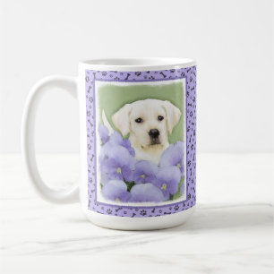 Caneca De Café Labrador Retriever Puppy Pintura Original