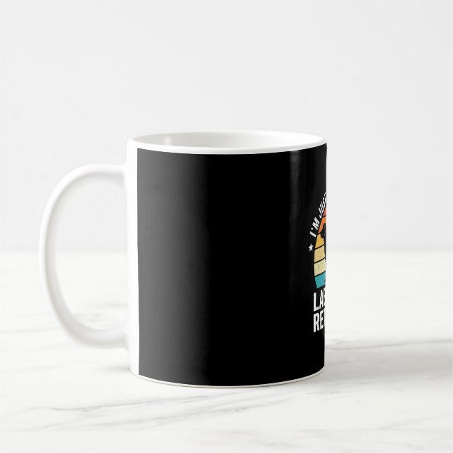 Caneca De Café Labrador Retriever Retro Cão Acariciando (Esquerda)