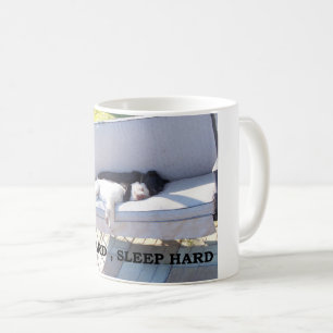 Caneca De Café Labrador Retriever Trabalha Duro Dorme Duro