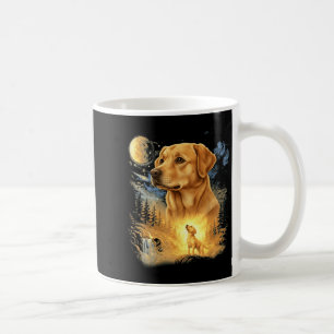 Caneca De Café Labrador retriever uivando para a lua vintage