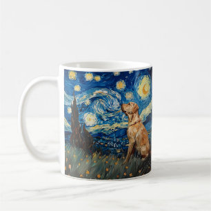 Caneca De Café Labrador Retriever Yellow Lab Dog StarNight