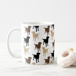 Caneca De Café Labrador Retrievers Cão de Chocolate Preto Amarelo