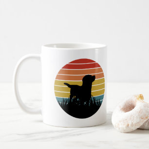 Caneca De Café Labrador Retro Sunset