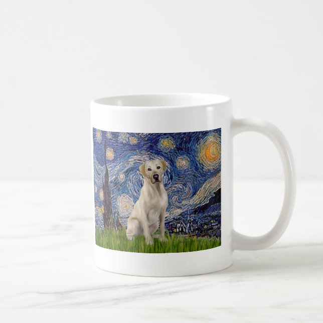 Caneca De Café Labrador (Y7) - Noite Estelar (Direita)