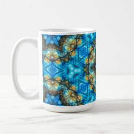 Caneca De Café Labradorite caleidoscópica "Vidro manchado"