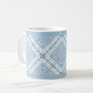 Caneca De Café Lace cerâmico Azul claro