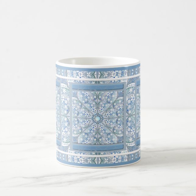 Caneca De Café Lace cerâmico Azul claro (Centro)