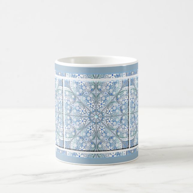 Caneca De Café Lace cerâmico Azul claro (Centro)