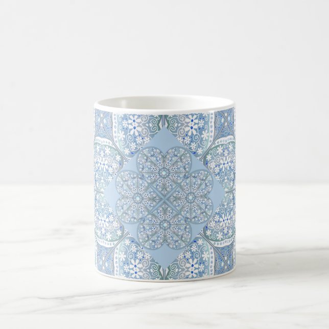 Caneca De Café Lace cerâmico Azul claro (Centro)