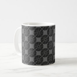 Caneca De Café Lace cerâmico Preto