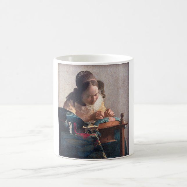 Caneca De Café Lacemaker, Johannes Vermeer, 1669-1670 (Centro)