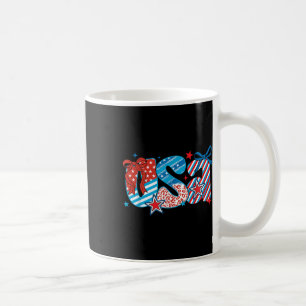 Caneca De Café Laço Coquete 4 De Julho EUA Bandeira Retro EUA Par