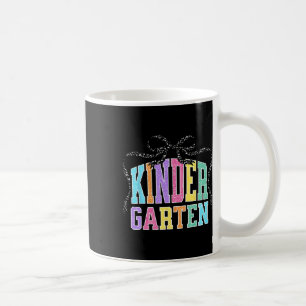 Caneca De Café Laço Coquete de Jardim de Infância De Volta à Esco