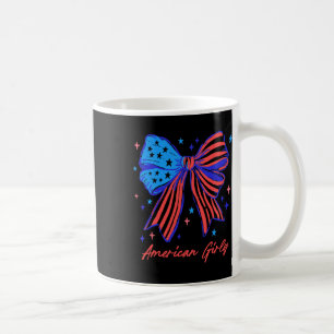 Caneca De Café Laço Coquete Eua Patriótico Bandeira Americana 4 D