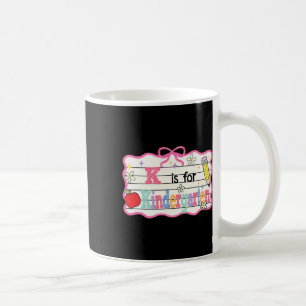 Caneca De Café Laço Coquete Préppy K é Para Jardim De Infância De