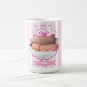 Caneca De Café Laço de Arco Menina Recém-Nascida