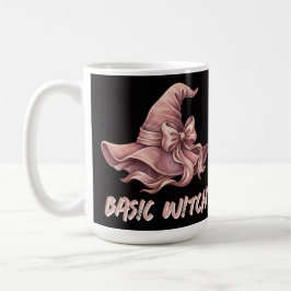 Caneca De Café Laço de Chapéu de Bruxa Cor-de-Rosa Pastel Coquete