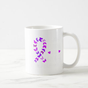 Caneca De Café Laço de Conscientização do Alzheimer Borboleta Rox
