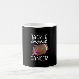 Caneca De Café Laço de Conscientização do Câncer de Mama Tackle C