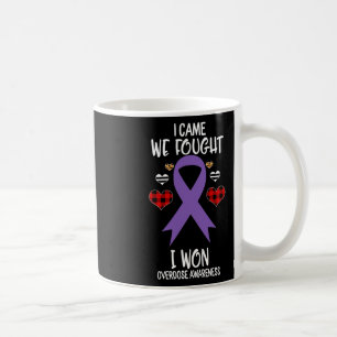 Caneca De Café Laço de Conscientização Eu Vim Nós Lutamos Eu Venc