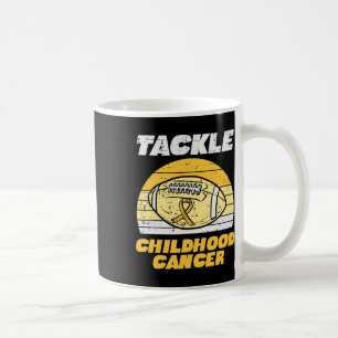Caneca De Café Laço de Conscientização Retro do Futebol Contra o