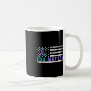 Caneca De Café Laço de Conscientização sobre Prevenção ao Suicídi
