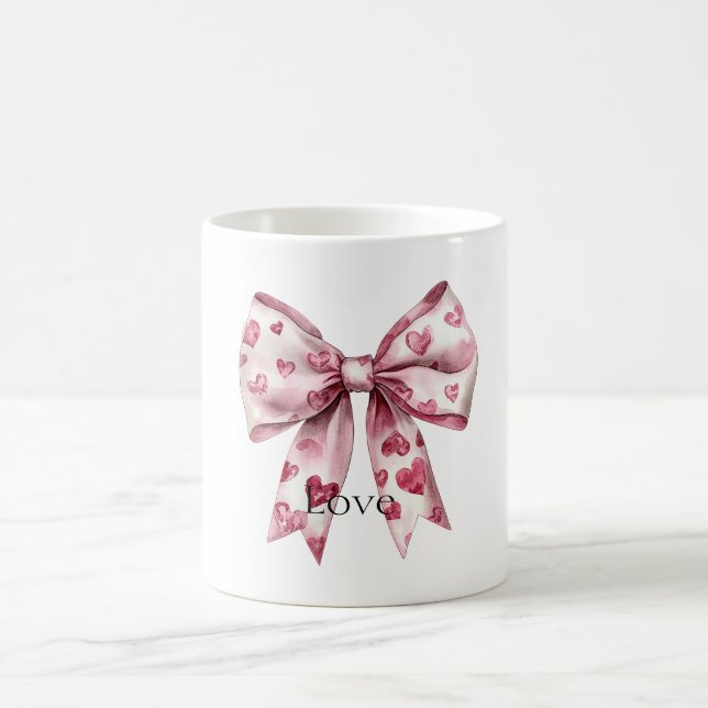 Caneca De Café Laço de Corações Vermelhos Amor (Centro)