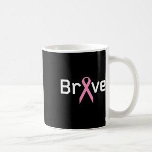 Caneca De Café Laço Rosa Mundos Corajosos Apoio ao Sobrevivente d