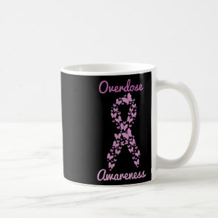 Caneca De Café Laço Roxo de Consciência sobre Overdose Vício em D
