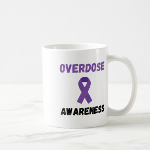 Caneca De Café Laço Roxo de Conscientização sobre Overdose Consci