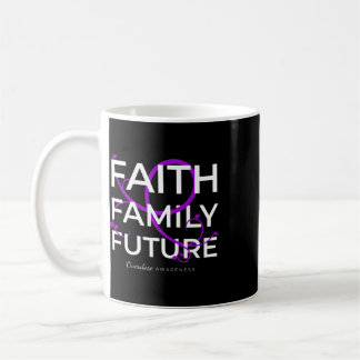 Caneca De Café Laço Roxo de Conscientização sobre Superdose Fé Fa