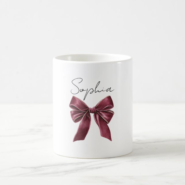 Caneca De Café Laço Vermelho Borgonha (Centro)