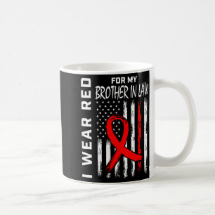 Caneca De Café Laço Vermelho para Conscientização da Doença Cardí