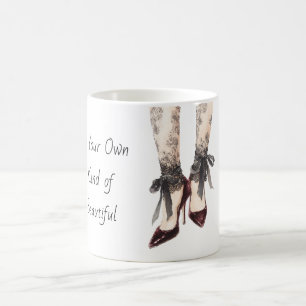 Caneca De Café Laços Pretos em Renda Seja Seu Próprio Tipo de Bel