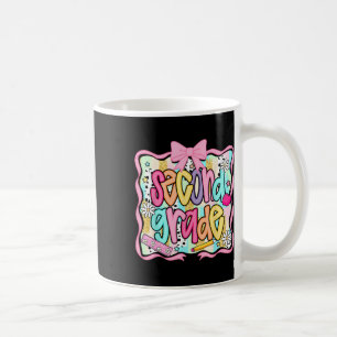 Caneca De Café Laços Rosa Coquette de Volta às Aulas da Segunda S