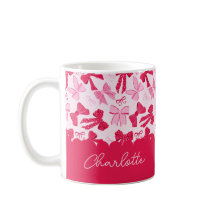 Laços Rosa Vermelho Coquette Desenhados à Mão Prep