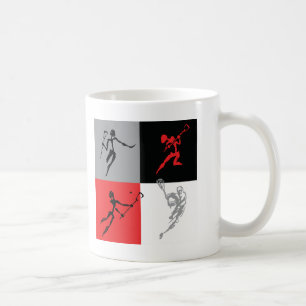 Caneca De Café Lacrosse abstrato