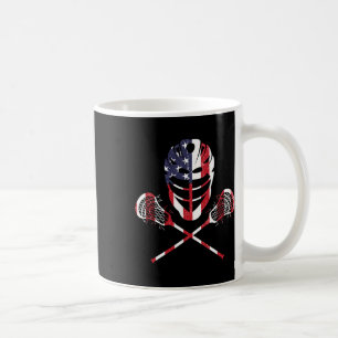 Caneca De Café Lacrosse Bandeira Americana Lax Capacete Sticks 4