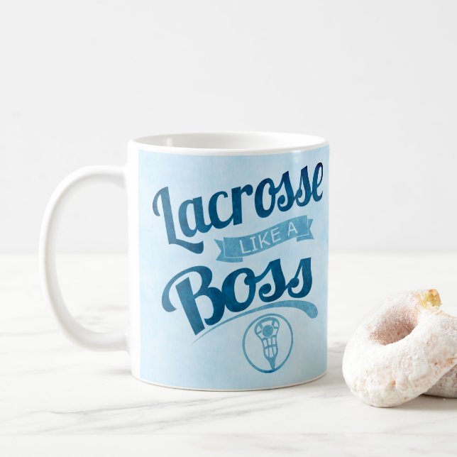 Caneca De Café Lacrosse Como Um Chefe (Com Donut)