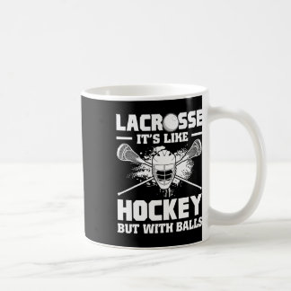 Caneca De Café Lacrosse É Como Hóquei Mas Com Jogador Engraçado