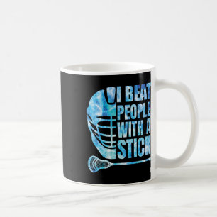 Caneca De Café Lacrosse Lax I Beat Pessoas Com Um Boys De Pau