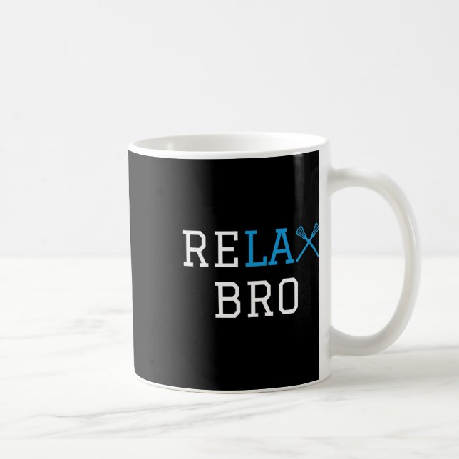Caneca De Café Lacrosse - Lax - Relax Bro (Direita)
