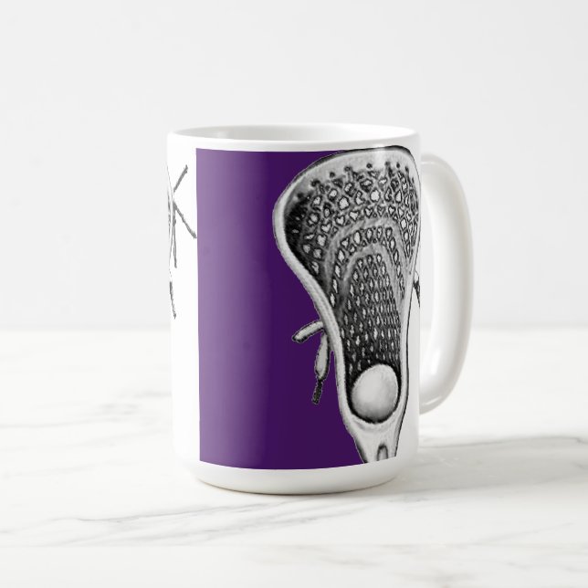 Caneca De Café Lacrosse Novelty Gift Coffee Mug (Frente Esquerda)