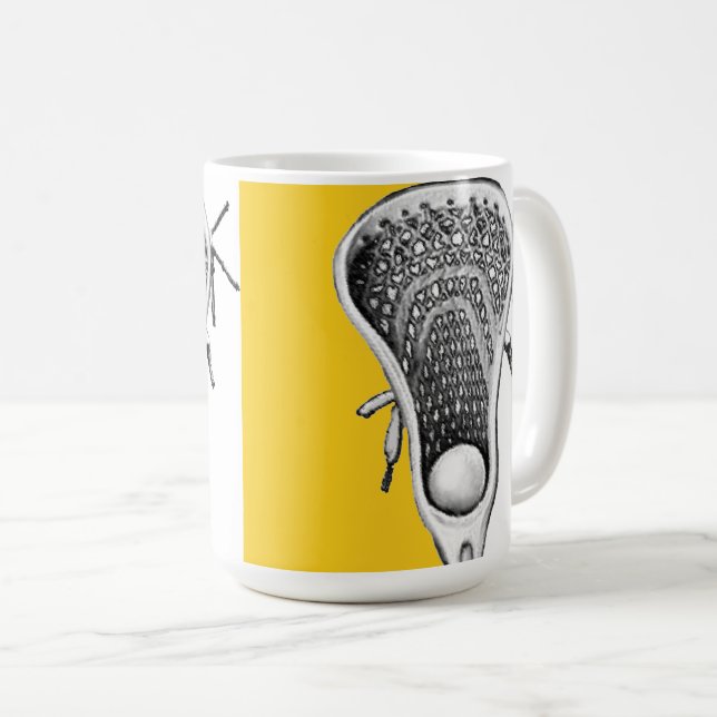Caneca De Café Lacrosse Novelty Gift Coffee Mug (Frente Esquerda)
