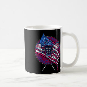 Caneca De Café Lacrosse Player Lacrosse Stick Helmet EUA